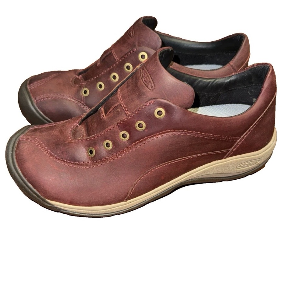 KEEN Presidio II Women's Sz 7.5 Casual Walking Hiking Shoe Dark Maroon Leather